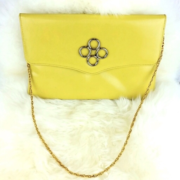 Bobbie Jerome Vintage Yellow Clutch/Handbag - Picture 1 of 8